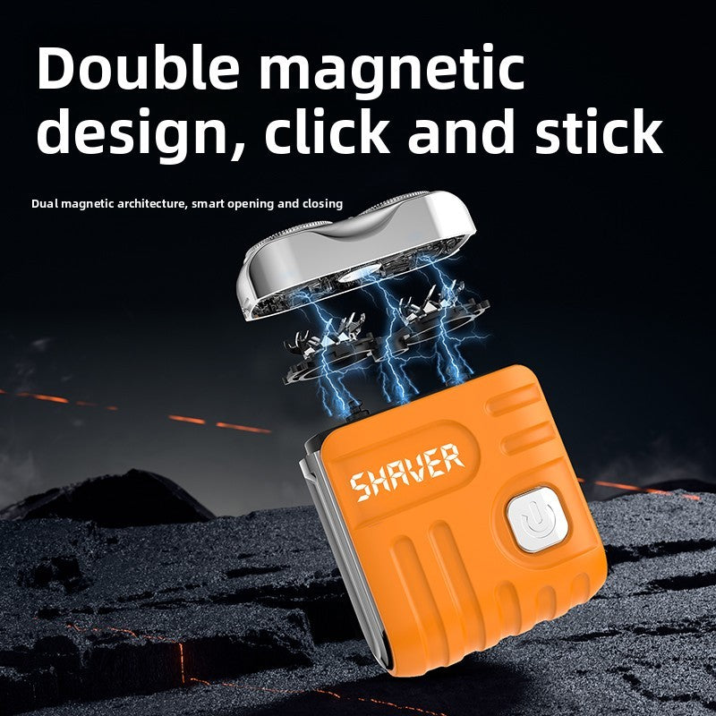 Waterproof Electric Smart Shaver Travel Razor Mini Dual Blade Shaver Men Shaver Portable Beard Trimmer Remover Rechargeable