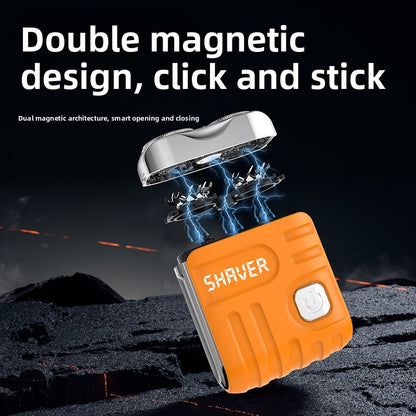Waterproof Electric Smart Shaver Travel Razor Mini Dual Blade Shaver Men Shaver Portable Beard Trimmer Remover Rechargeable
