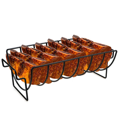 For Household Outdoor Camping Steak Rack Holders Stand Barbecue Grill Rack Roasting Rib Rotisserie Non-stick