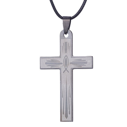 Colar de Bíblia ZRM Joias em Aço Inoxidável com Pingente de Cruz de Jesus para Homens e Mulheres Presentes