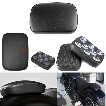 Almofada de ventosa traseira para passageiro de motocicleta com 8 ventosas, almofada de assento retangular para passageiro, para Harley 883 1200 Choppers Bobber