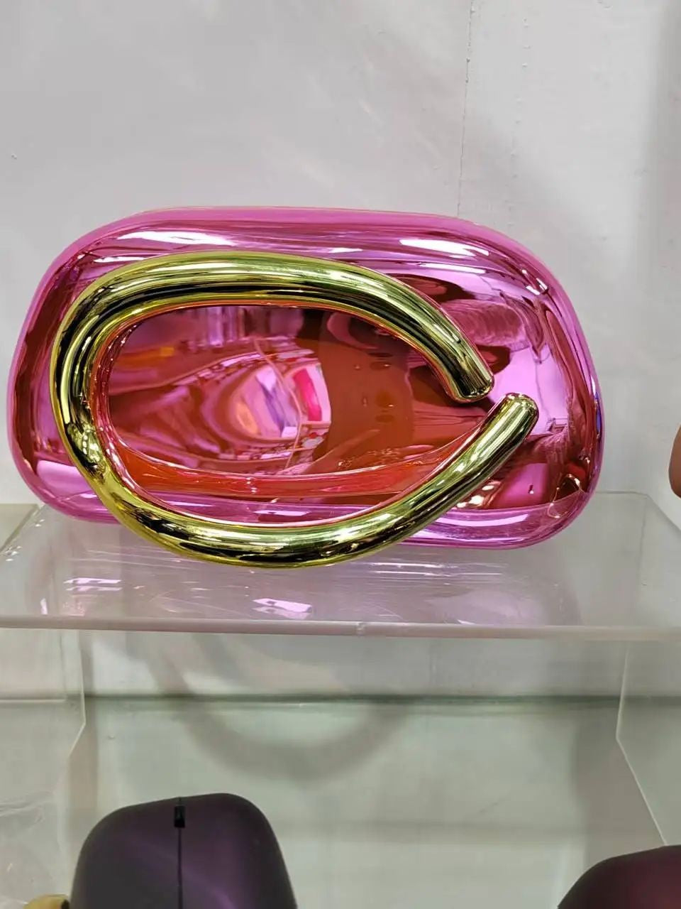 2025 Summer Silver/Pink/Gold/ Acrylic Metallic Box Purse Party Evening Bags Bolsa For Women Party