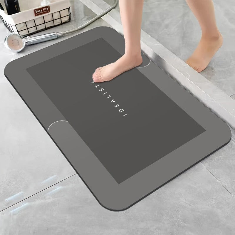 Tapete de Banho de Terra Diatomácea Super Absorvente Antiderrapante de Secagem Rápida Tapete Macio para Chuveiro de Banheiro Lavanderia Quarto Cozinha Motorhome