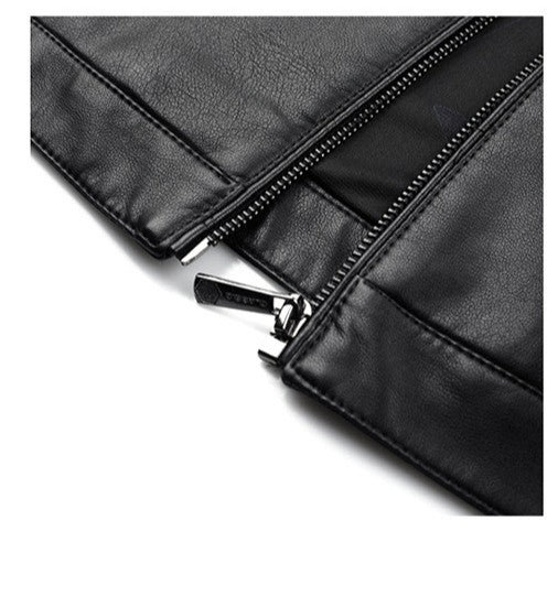 Spring and Autumn New Men's Lapel Leather Jacket Male Business Casual Middle-aged Men's Handsome Short Leather Coat Jackets 2025