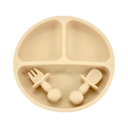 9Colors Baby Plate Set Food Grade Silicone Dishes BPA-Free Tableware Kids Feeding Bowls Kids Learning Dishes Tray Dropshiping