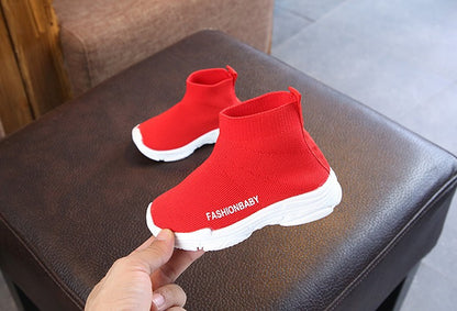Autumn Winter Kids Sneakers Children Casual Shoes Slip-on Breathable Kids Socks Shoes Non-slip Snow Boots Boys Girls Sport Shoes