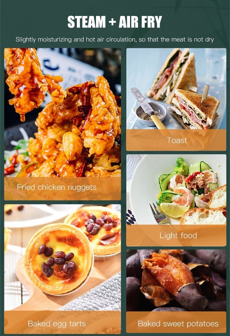 Home Smart Air Fryer Large Capacity Multifunctional Electric Fryer French Fry Machine Cooking Oven integrated Hot fryer Oven