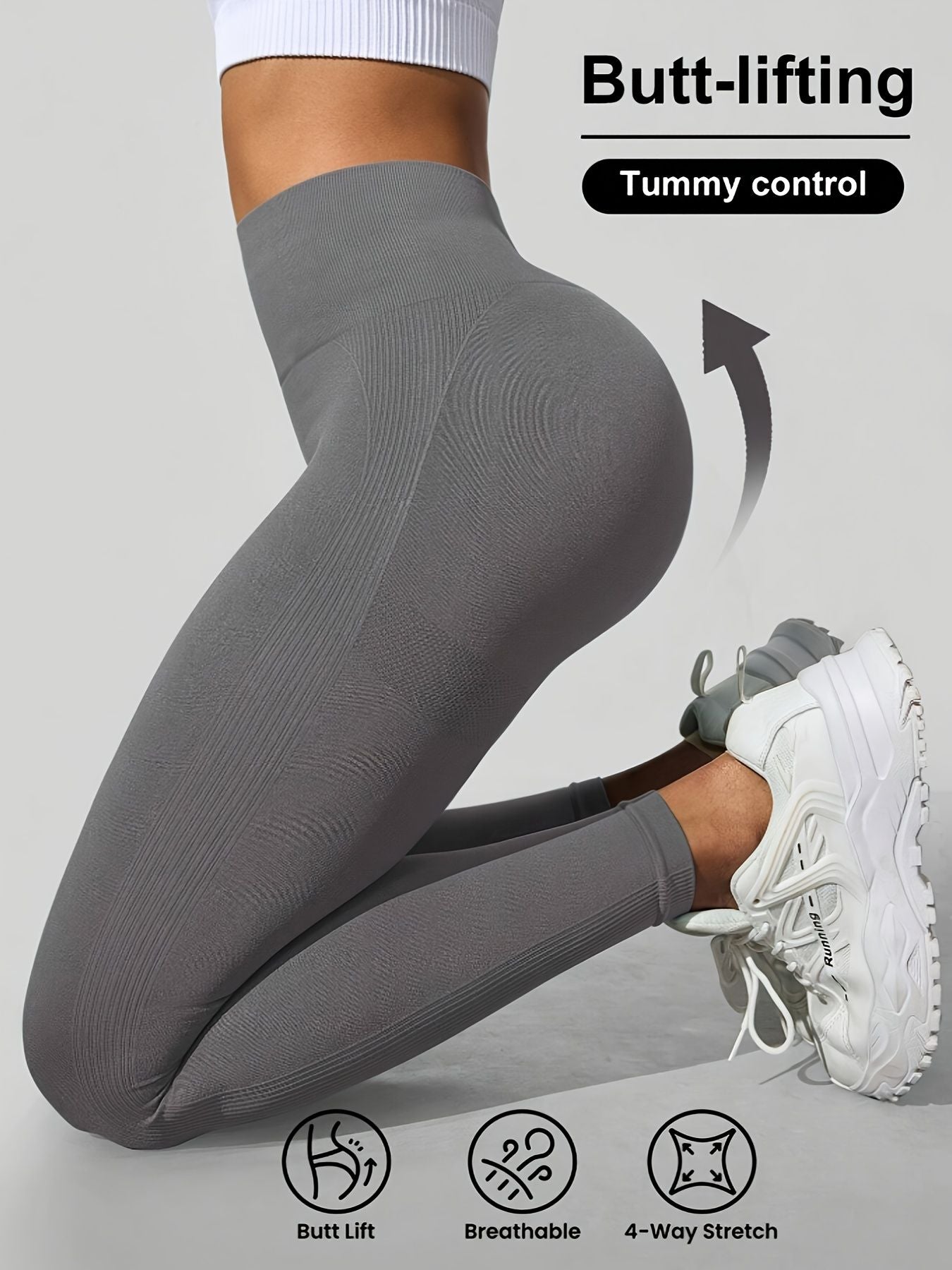 CZGUKE High Waist Yoga Pants for Women - Tummy Control Leggings Stretchy Soft Workout Running Pants Comfortable Gym Sports Pants
