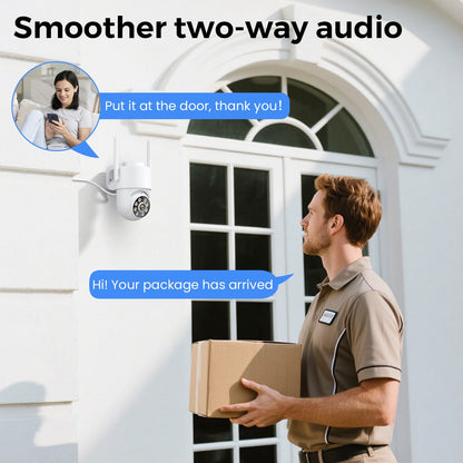 4MP 2K PTZ Wifi Camera ICsee HD Outdoor Surveillance Camera IP66 Waterproof Night Vision Human Detection Alert Home Security CAM