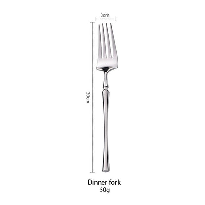 AJOYOUS Conjunto de Talheres Aço Inoxidável Polido Luxuoso Garfo Sobremesa Colher de Chá Faca Utensílios de Jantar Cozinha