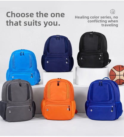 Mochila de Basquete Grande, Bolsa Esportiva com Suporte Separado para Bola, Compartimento para Tênis, Ideal para Futebol, Vôlei, Natação, Academia, Viagem