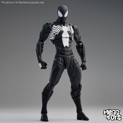 Boneco Homem-Aranha Feito à Mão Modelo Personalizado Brinquedo CT Preto Vermelho Homem-Aranha Boneco de Ação para Crianças Presente Colecionável da MessToys