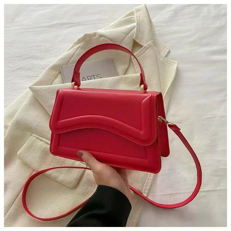 High Quality PU Leather Handbag Purse Women's Bag Solid Color Shoulder Crossbody Bags Lady Messenger Small Tote for Women Girls