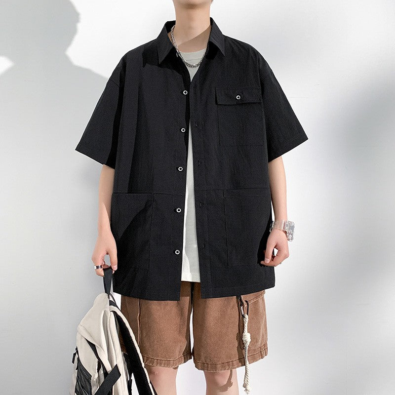 Men Shirt Short Sleeve Summer Sportswear Oversize 6XL 7XL 8XL 10XL Plus Size Formal Casual Streetwear Loose Pocket High Quality