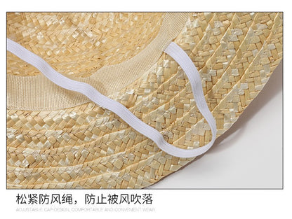 Matching Family Hat - Luffy Straw Hat for Cosplay & Beach, Sun Protection Summer Hat for Men Women Kids