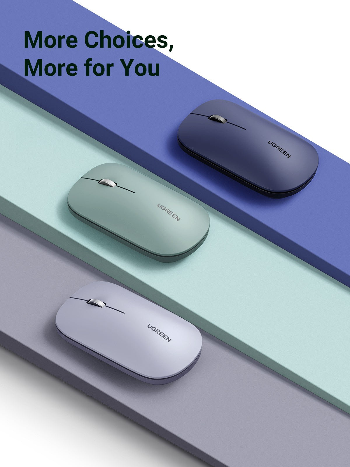 UGREEN Mouse 4000 DPI Wireless Mice 40db Silent Click For MacBook Pro M1 M2 iPad Tablet Computer Laptop PC 2.4G Wireless Mouse