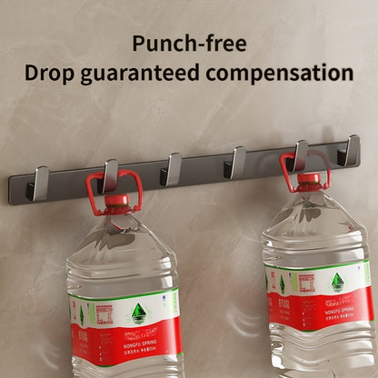 no drill Space Aluminum punch-free Kitchen Hook Bathroom Clothes Hooks Storage Rack Hook Door Wall Hanging Household Accessories