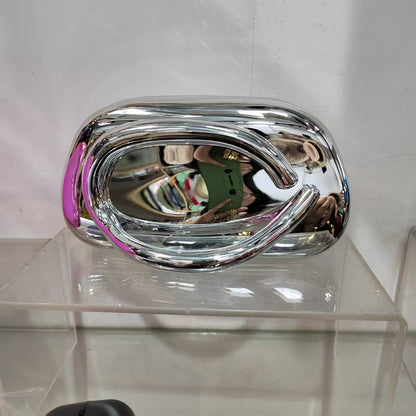 2025 Summer Silver/Pink/Gold/ Acrylic Metallic Box Purse Party Evening Bags Bolsa For Women Party