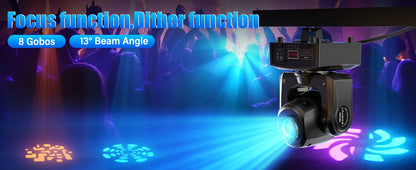 U`King 4Pcs 30W Beam Gobo Moving Head Lights RGBW LED Stage Lights DMX512 Spotlights For DJ Disco Wedding Party Stage Lighting