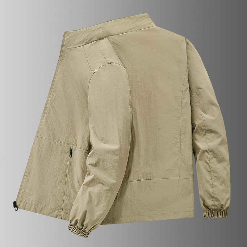 Spring and fall new men's thin jacket, outdoor sports loose Korean casual sports jacket coat.