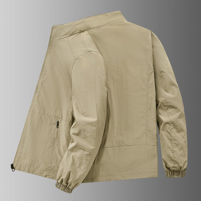 Spring and fall new men's thin jacket, outdoor sports loose Korean casual sports jacket coat.