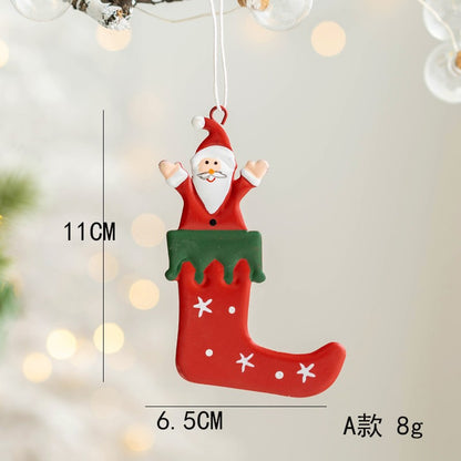 Metal Iron Red Mailbox Hanging Ornament Christmas Tree Pendant Letters To Santa Claus Home Christmas Decoration