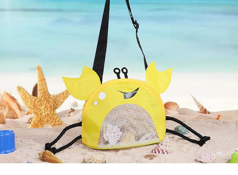 Crab Children's Beach Bag Storage Bag Outdoor Shell Bag Travel Crossbody Small Backpack Toy Storage Bag