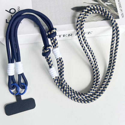 Personalized Trend Double Color Mobile Phone Universal Lanyard Diagonal Span Long Rope Shoulder Strap Rope Fashion Safety Rope