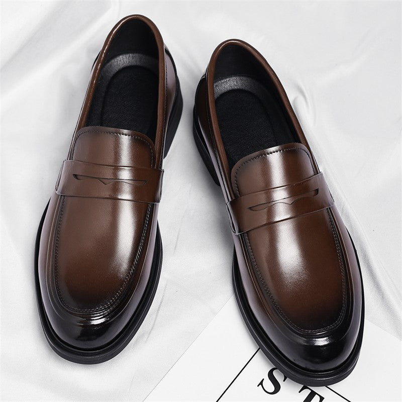 Men's Formal Leather Loafers Italian Style Slip-on  Stylish Elegant Business Shoes Comfortable Lightweight Office Dress Shoes