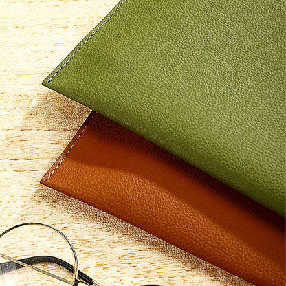 Business Office Luxury Document Bag PU Leather Custom Name Large Capacity A4 Paper File Bag Fashion Engrave Logo Storage Bags