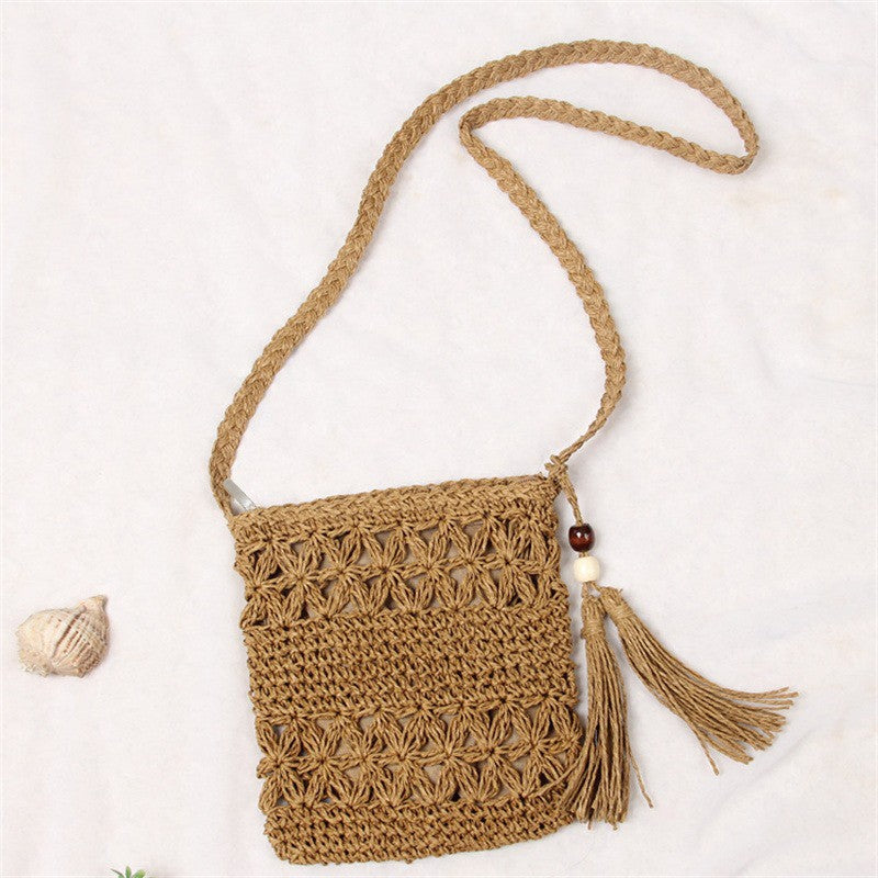 New Half Round Straw Bags for Women Summer Beach Rattan Bag Handmade Woven Half Moon Crossbody Handbags Bohemia