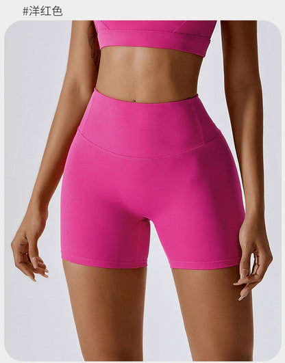 SWELTERING Gym Fitness Shorts Running Cycling Sports Shorts Breathable Workout Short Leggings High Waist Fitness Yoga Shorts