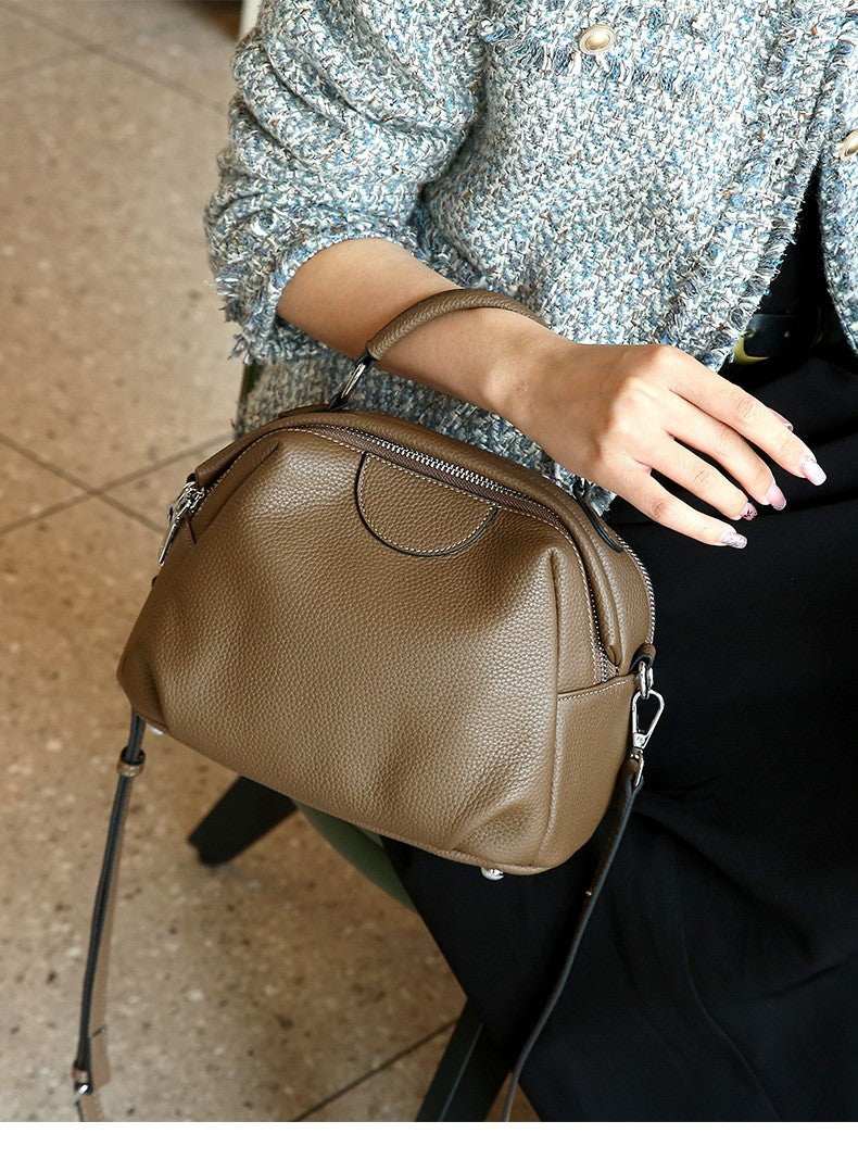 Genuine Leather Women's Bag 2026 New Luxury Designer Handbags Women High Quality Cowhide Shoulder Bag Versatile Crossbody Bags