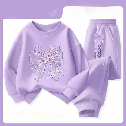 Autumn Baby Boy Clothes Fashion Printed T-shirts and Pants 2 Pieces Set Children Girls Casual Top Bottom Outfits Tracksuits