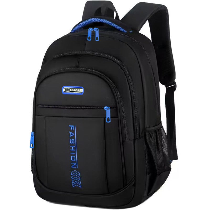 Neutral style men's and women's new double-shoulder bag made of nylon Oxford cloth, fashionable color-matching travel backpack.