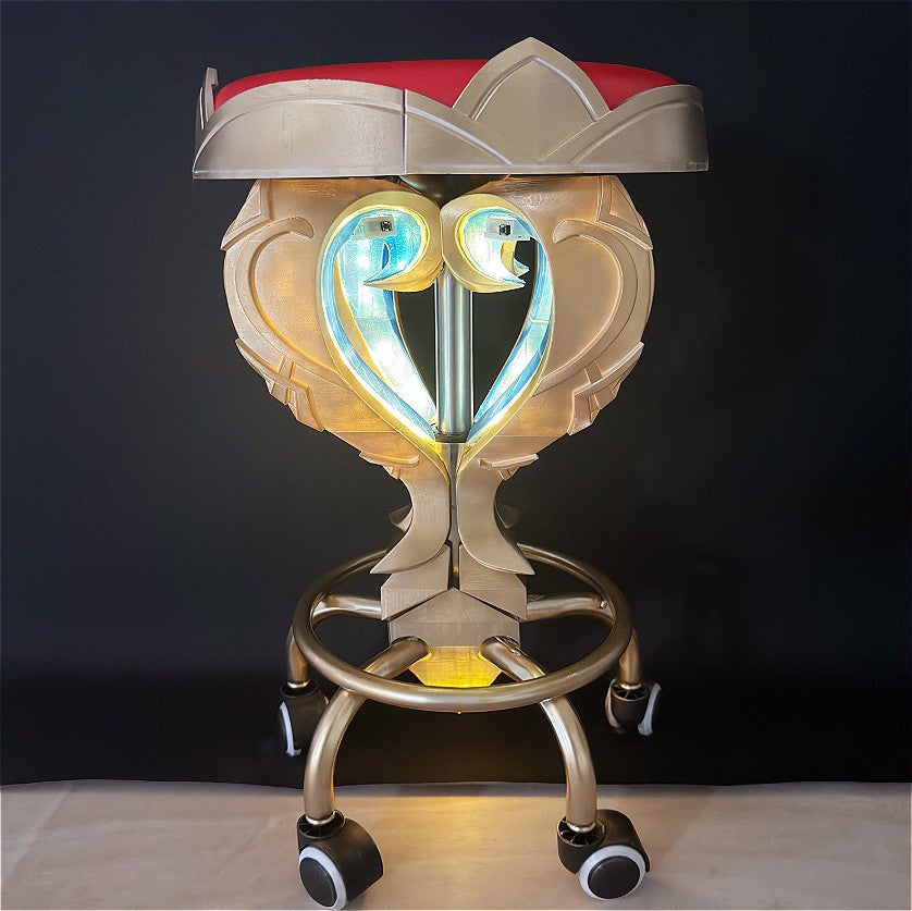 Sandrone Genshin Impact Marionette Cosplay Anime Round Stool Handmade Give Out Light Swivel Wheel Chair Cartoon Table Chairs