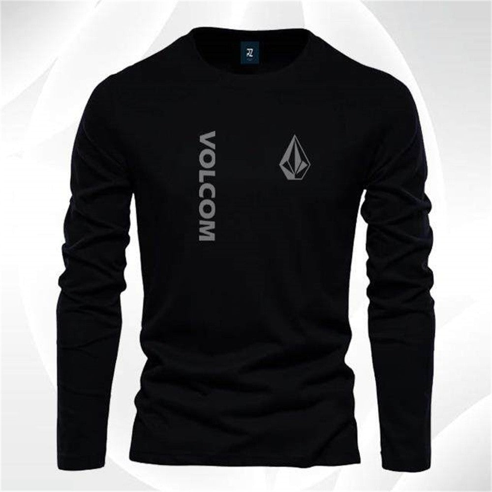 Autumn men's Long sleeved T-shirt graphic t shirts Cotton Comfortable Tops Solid color versatile men's clothing t shirt for man