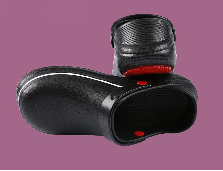 New Men Slippers Non-slip Waterproof Sandals Oil-proof Kitchen Work Cook Shoes Chef Master Hotel Restaurant Slippers Unisex