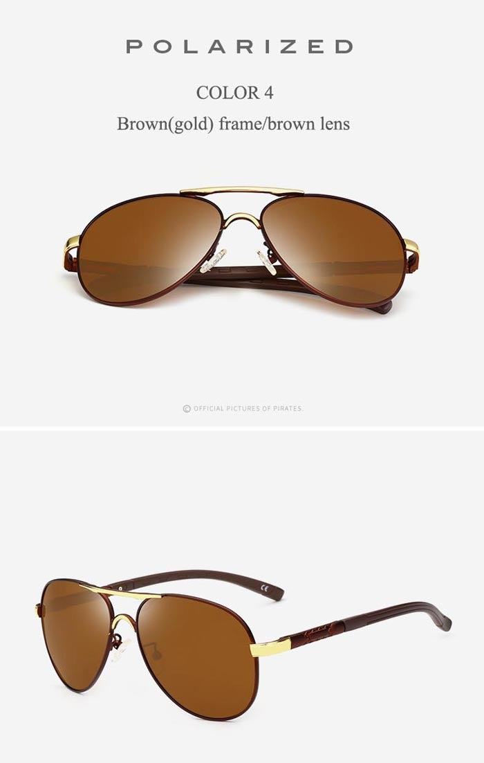 Outdoor Driving Sunglasses Mens Fashion Pilot Polarized Sun Glasses Men Women Polycarbonate Lenses 0945