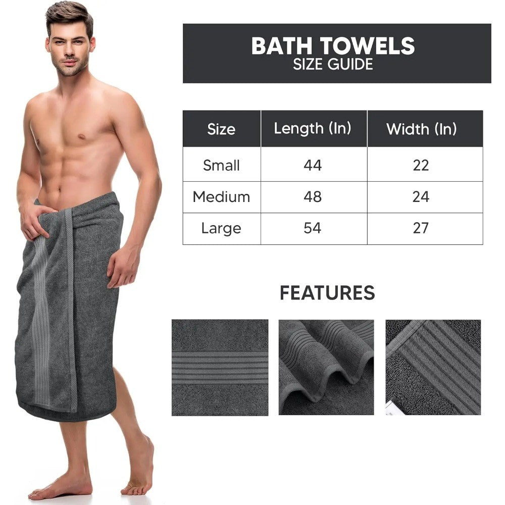 4-pack Bath Towel Set, (27 X 54 Inches) 100% Ring-spun Cotton, Quick-drying, Highly Absorbent, Soft Feel
