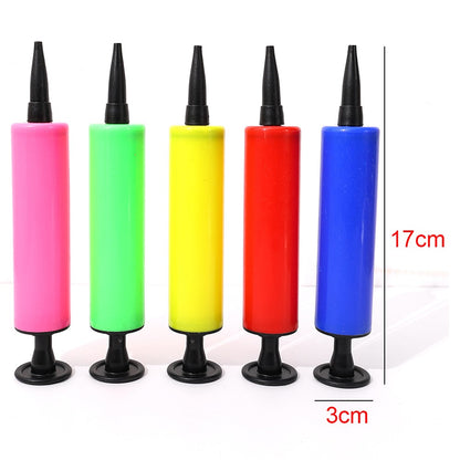 Hand Push Balloon Pump Plastic Balloon Inflater Air Pump Balloon Accessories Birthday Party Wedding Supplies Randomly Color