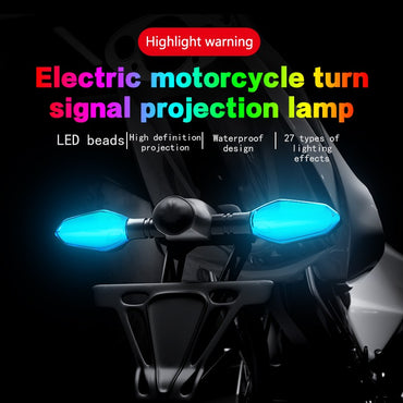 Motorcycle Turn Signal with Projection Turn Signal Motorcycle Light Led Environment Turn Signal Light Highlight Warning Light