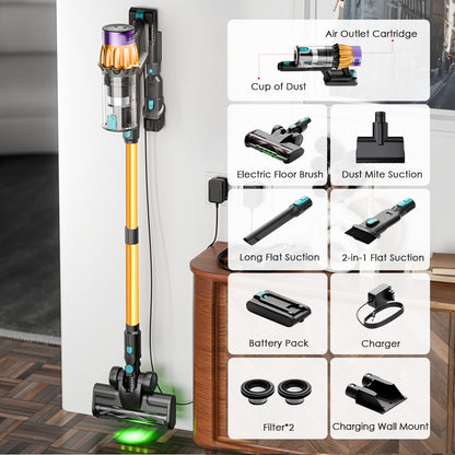 Aspirador de Pó Sem Fio COTIAR V22 650W 55000PA Eletrodoméstico Aspirador Portátil Acessórios de Limpeza Bateria Removível