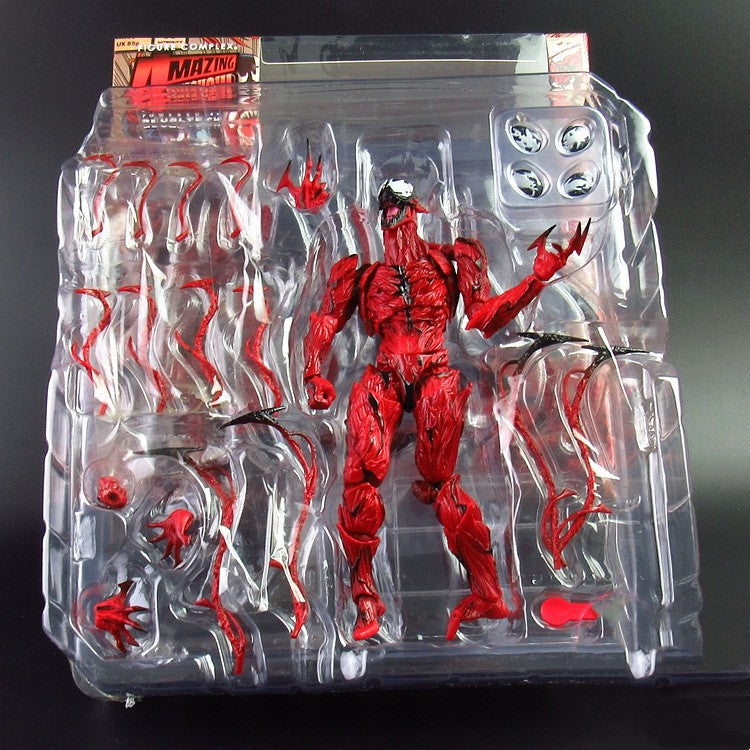 AMAZING YAMAGUCHI Carnificina Venom Homem-Aranha Marvel legends Boneco de Ação Articulado Modelo de Estátua com Rosto Mutável para Crianças de Brinquedo de Presente