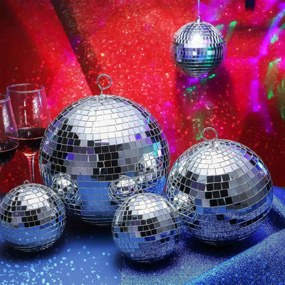 3-15cm Silver Ball Christmas Decoration Hanging Christmas Tree Pendant Ornament Party for Home Decor Xmas New Year Accessories