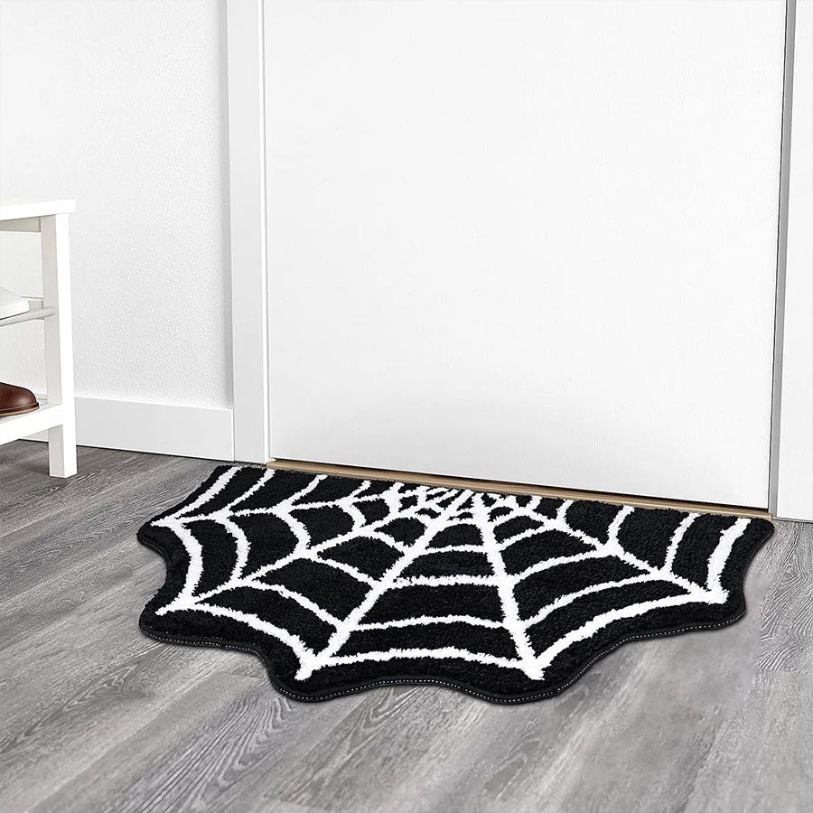 Halloween Bath Mat Gothic Bedroom Carpet Spider Web Floor Bathroom Home Decor Decoration Kitchen Living Rugs Room Rug Mats