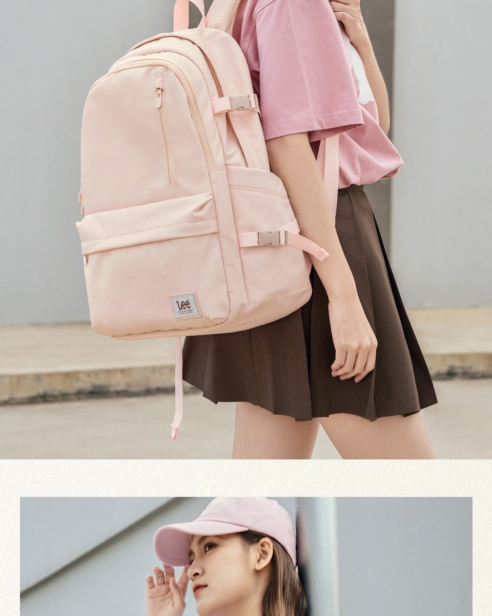 Mochila LEE de grande capacidade para viagem, para notebook de 15,6 polegadas, à prova d'água, de nylon casual, para adolescentes, faculdade, escola, masculino e feminino