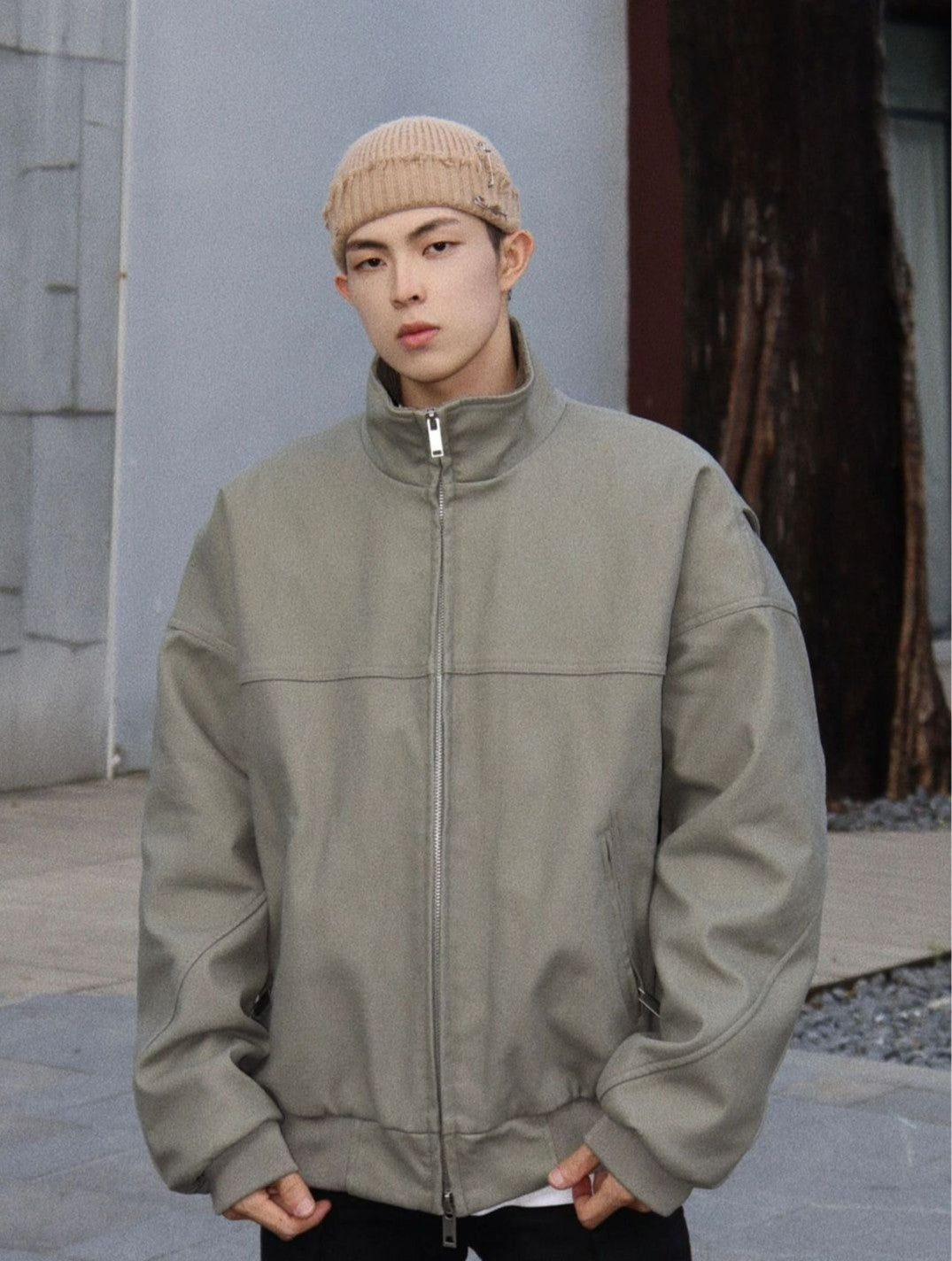 Alpha MA1 Pilot Jacket Men's Short Sleeve Stand Collar Clean Fit Outerwear High Street Style American Baseball Jacket