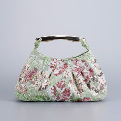 Delicated Sequins Luxury Evening Bag Pleated Handbag Elegant Embroidered Evening Bag for Women Wedding Banquet Cheongsam Handbag
