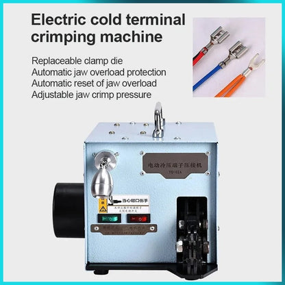Electric Cold Press Terminal Machine Scattered Terminal Crimping Machine Tubular Insulation Terminal with Exchangeable Die Sets